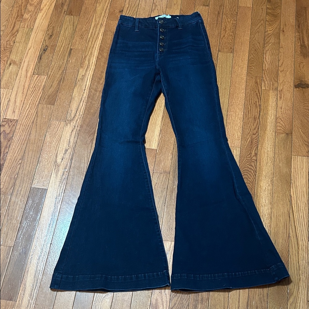 KanCan Navy Wide Leg Jeans
